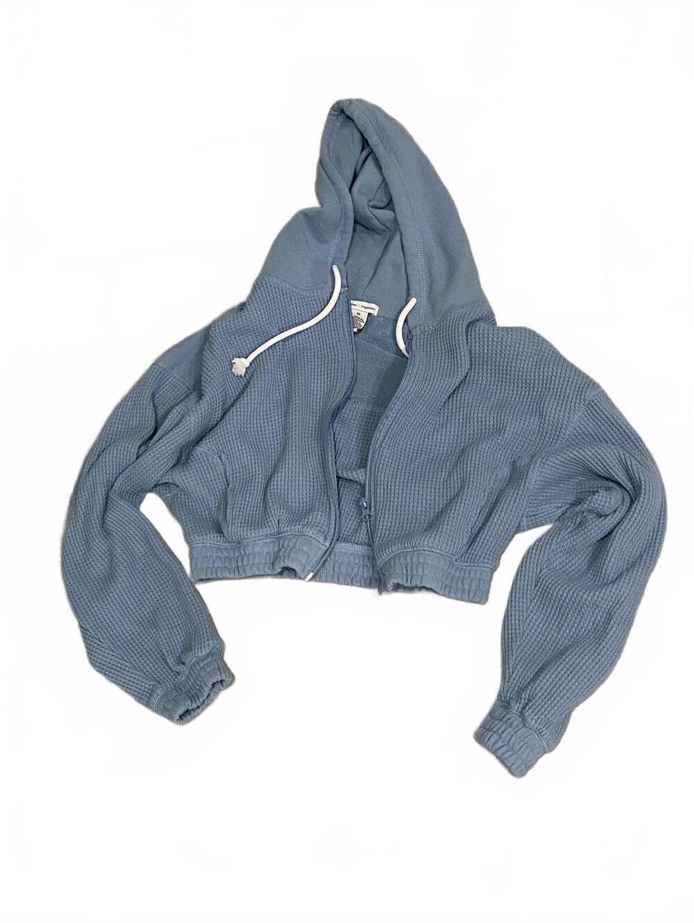 Better Together Women's Cropped Hoodie Sweatshirt XS Blue